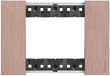 Рамка горизонтальная Legrand BTicino Living Now 1-м. 3 мод. металл медь картинка